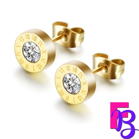 *NEW!* Roman Numeral Stud Earrings - Picture 4 of 8